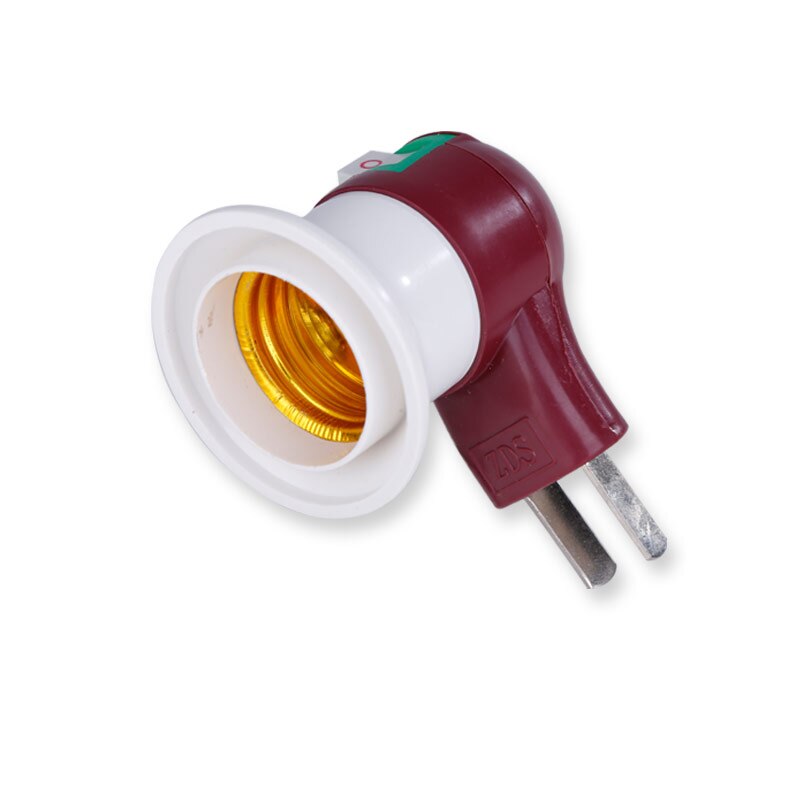 E27 Socket Lamp Holder Square Round Bulb Lamp Base Fitting e27 Converter Light Bulb Adapter for Home Lighting Exhibition: Base with switch