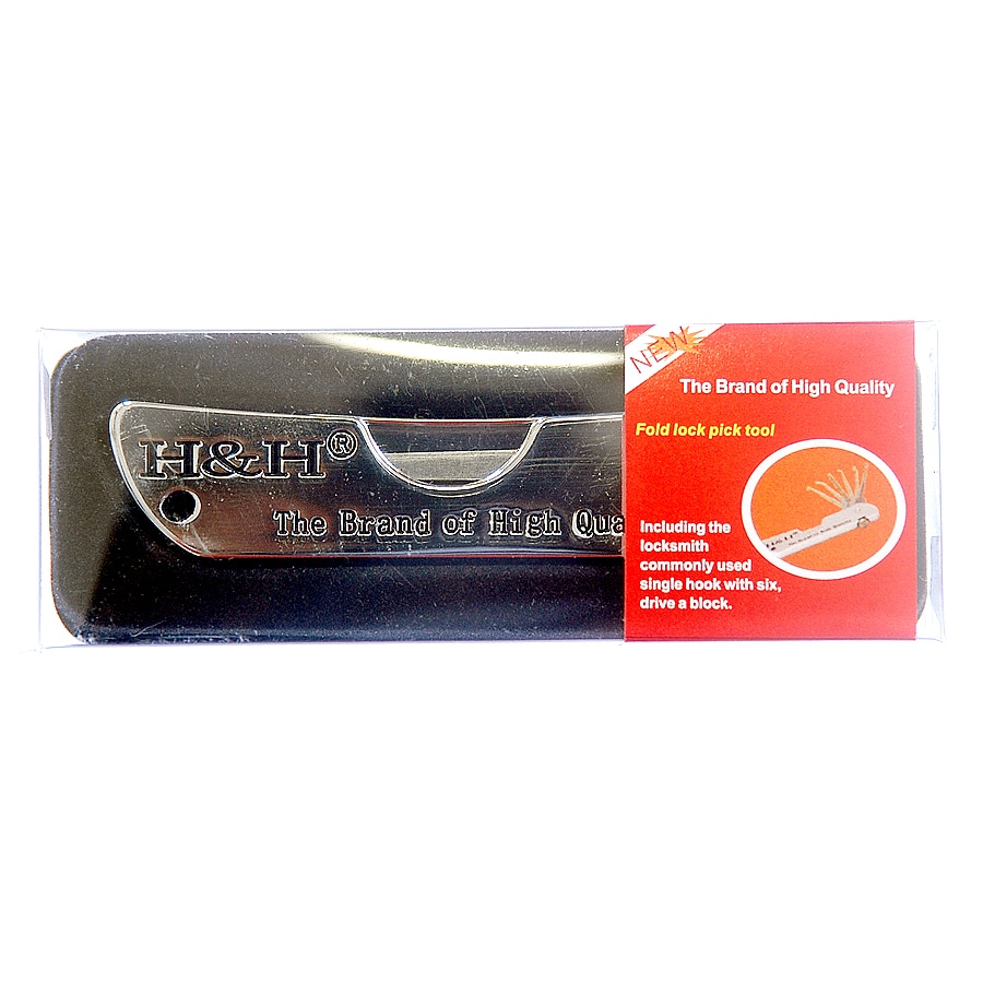 H & H Vouwen Slotenmaker Tool 6 In 1 Pocket Slotenmaker Set Met Transparante Hangslot