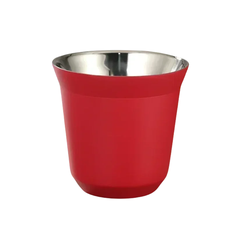 80/160/250 ml Outdoor Camping Espresso Becher Verdickt 304 Edelstahl Doppel Wand Isolierung Kaffee Tasse Tee tasse: Orange / <50ml>