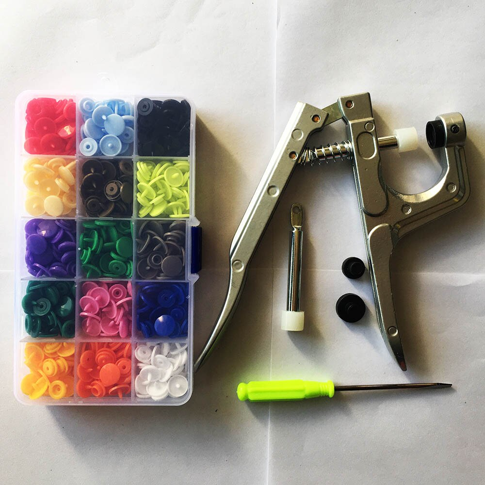 150set/240set Plastic Snaps Snap Buttons For Clothes Fabric DIY Sewing Accessories Baby Children Kids Button Snap Pliers Machine
