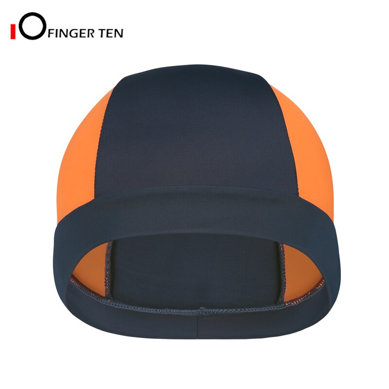 casco de refrigeración de secado rápido gorras de ciclismo bicicleta de carretera para correr motocicleta y fútbol bajo Gorro con líneas duras: Black-Orange