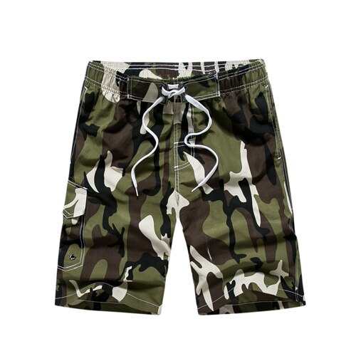 Pantalones cortos de camuflaje para hombre y adulto, Shorts deportivos de secado rápido, , para playa, novedad: Army Green / XXXL