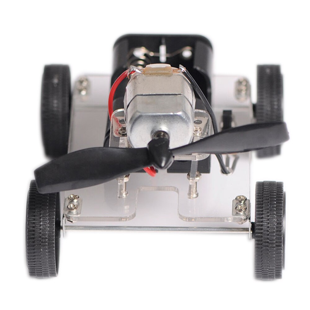DIY juguete de cuerda de viento coche para montar Juguetes de energía eólica Robot de Motor automático intelectual de la ciencia de juguete educativo para niños