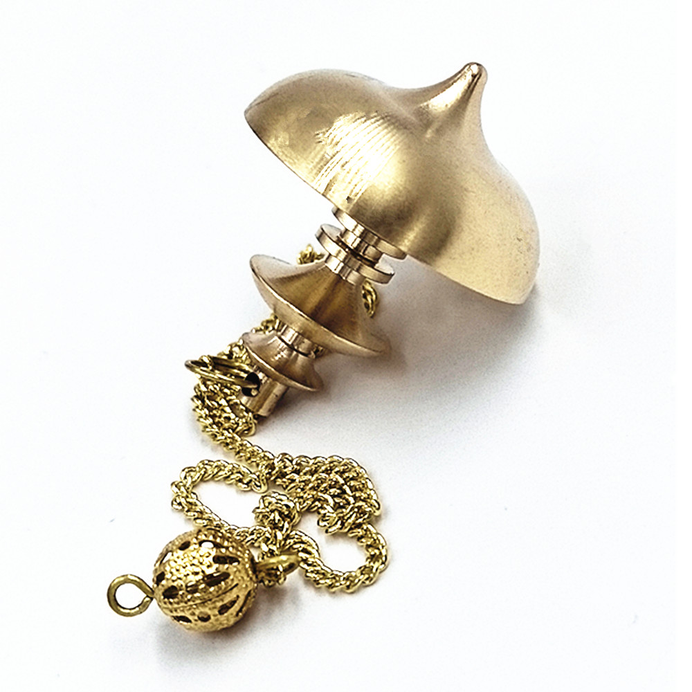 SongLong Healing Brass Metal Pendulums for Divination, High Energy Pendulo de Mesa Meditation Pendulum, Cone Pendulum: Antique Bronze Plated