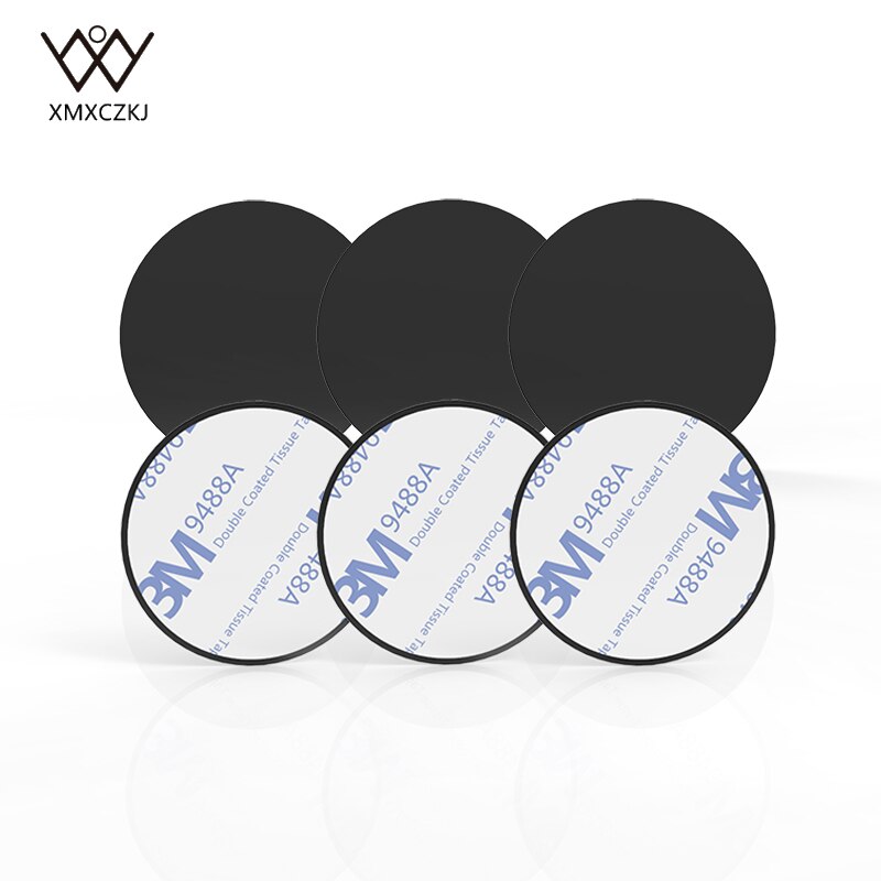 Metal Plate Universal Mount Metal Plate Kit with Adhesive for Magnetic Car Mount Cell Phone Holder Magnet Mobile Stand: 6 round