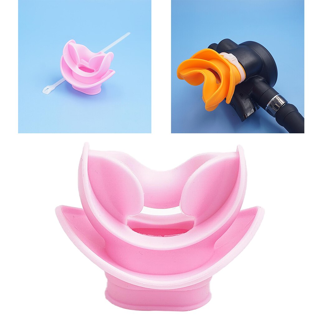 lopituwe Duiken Siliconen Vormbaar Bite Mondstuk Snorkel Regulator Ademslang Snorkelen Surfen Onderwater Unisex, Wit