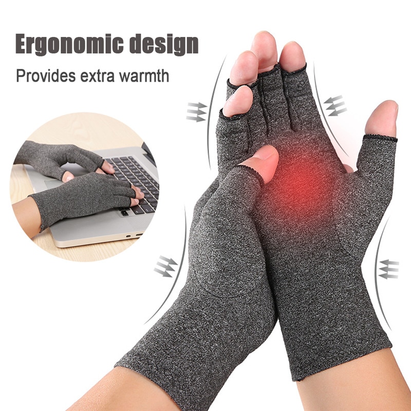 1 par kompression gigt handsker håndledsstøtte bomuld fælles smertelindring håndbøjle kvinder mænd terapi armbånd