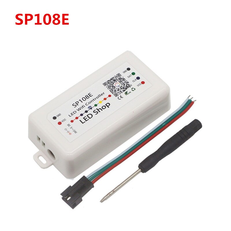 SP107E Music Controller SP105E Magic Bluetooth Controller SP108E LED WIFI Controller for WS2812B WS2811 6812 Led Strip DC5V-24V: SP108E