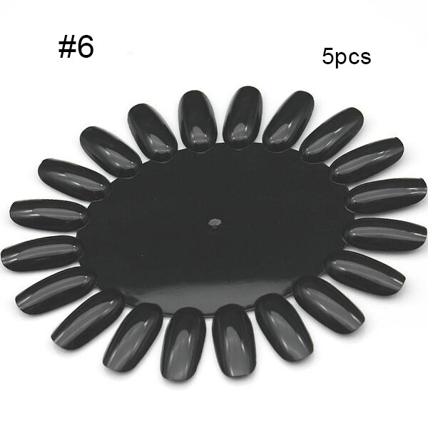 Feivielle 17 optionele tips voor valse nagels kleurenkaart oefendisplay tools transparante witte gesp ring manicure nagelkunsttool: 06