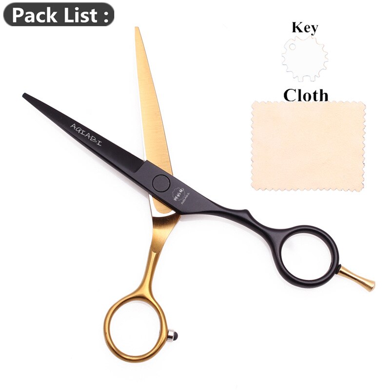 AQIABI JP-ciseaux en acier pour coiffeur, ciseaux de coupe de cheveux professionnels, 5.5 pouces, AQIABI JP, A1029: A1029 Jin C 5.5N