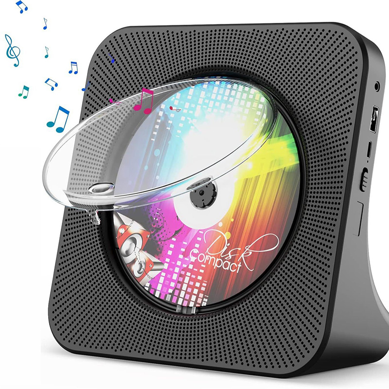 Rechargeable CD Player with Bluetooth Infrared Remote Control Built-in Speaker AUX USB FM Radio For CD-R/CD-RW Music Player