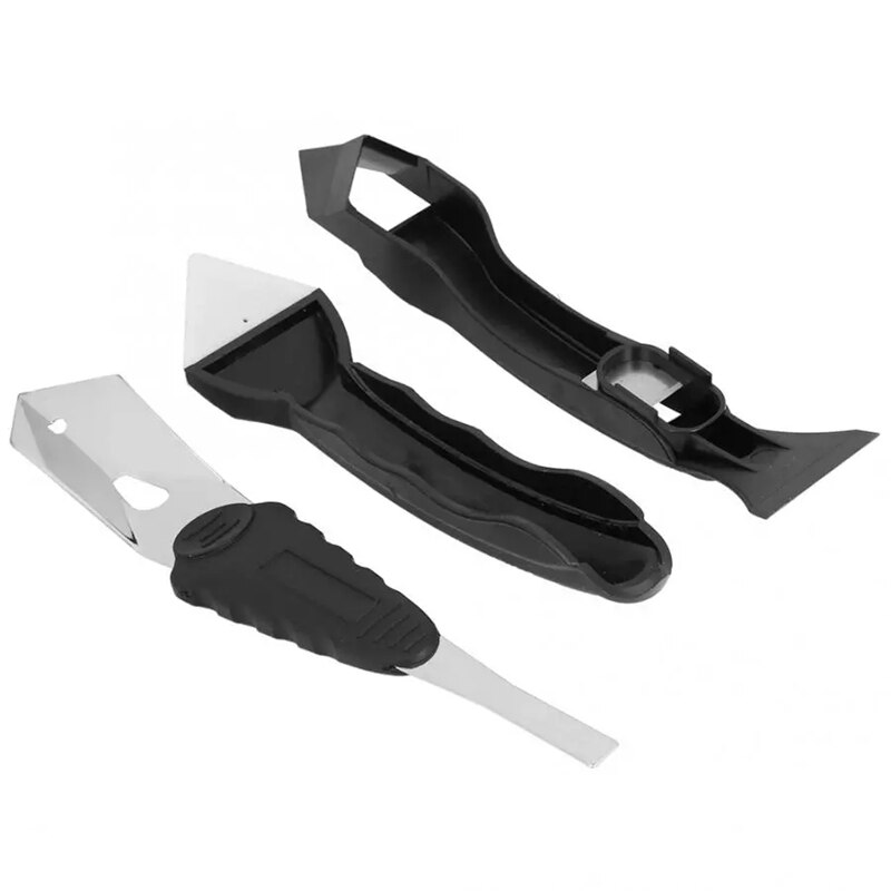 3In1 Silicone Remover Caulk Finisher Sealant Smooth Scraper Grout Kit Tools Plastic Hand Tools Set Accessories Scraper