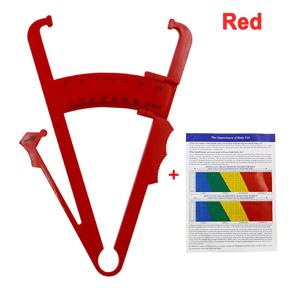 4PC Personal Body Fat Tester Caliper Body Fat Tester Analyzer Fat Measuring Clamp Sebum Fat Caliper