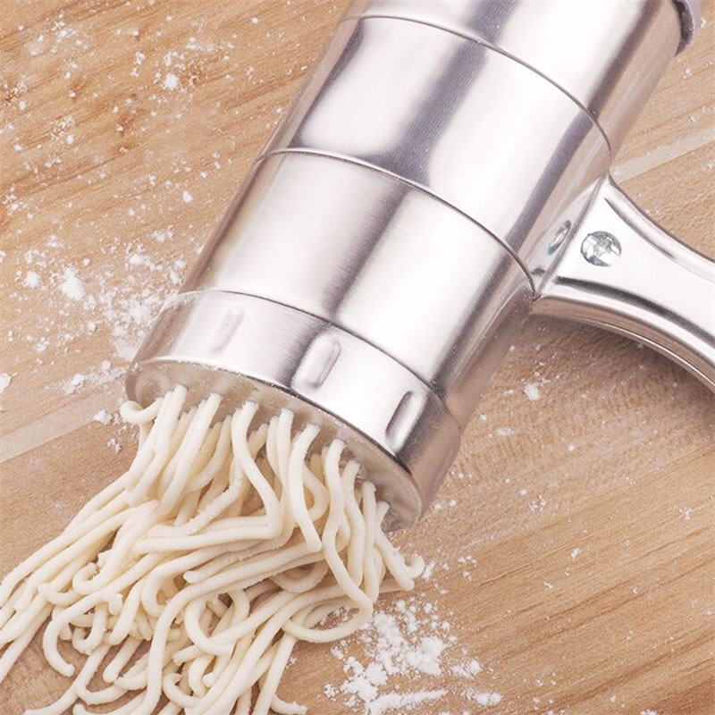 Goodfeer-Fabricante de fideos de Pasta Manual con 5 moldes de presión, máquina de espagueti, fideos, Pasta, máquina de corte, herramientas de Pasta