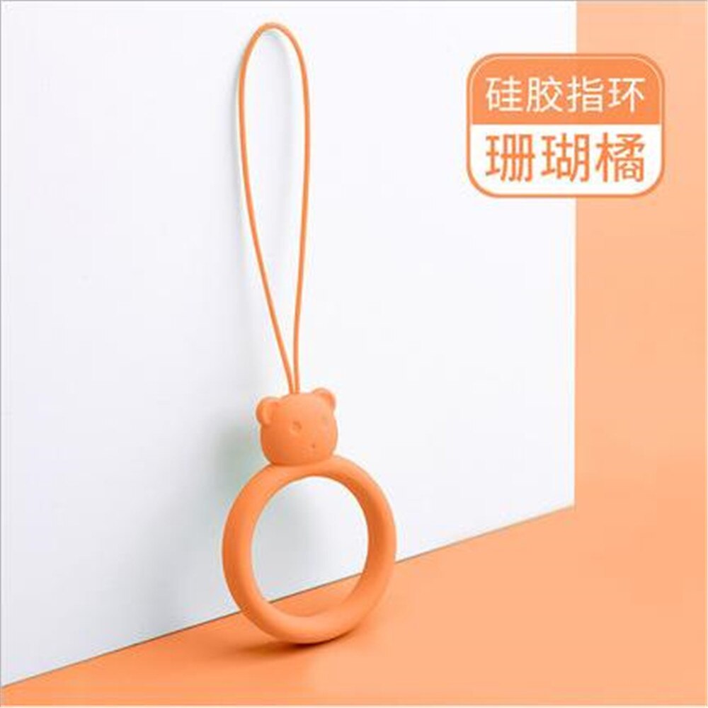 Silicone Ring Ring Bear Liquid Silicone Cell Phone Lanyard Electronic Cigarette Lanyard Headphone Case Pendant U Disk Lanyard: P2