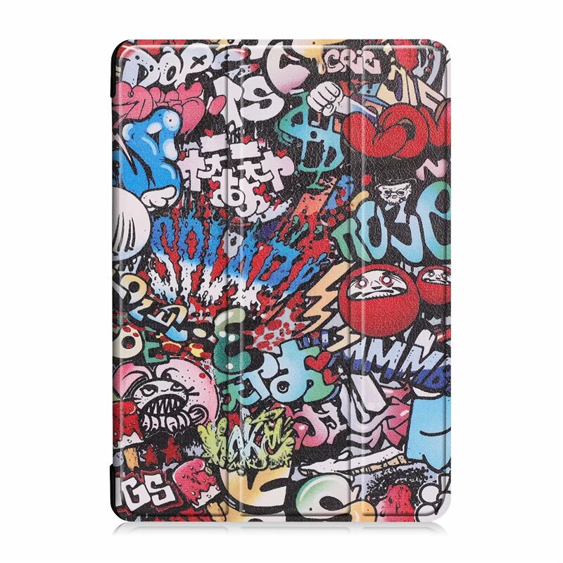 Sprawa dla Lenovo Tab M10 TB-X505F TB-X505X TB-X505L TB-X605F TB-X605L 10.1 cal składany stojak pokrywa dla Funda Lenovo Tab M10 przypadku: Graffiti