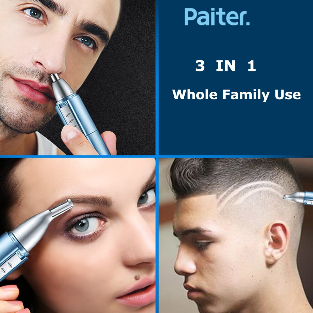 Paiter Rechargeable Nose Ear Hair Trimmer Eyebrow ... – Grandado