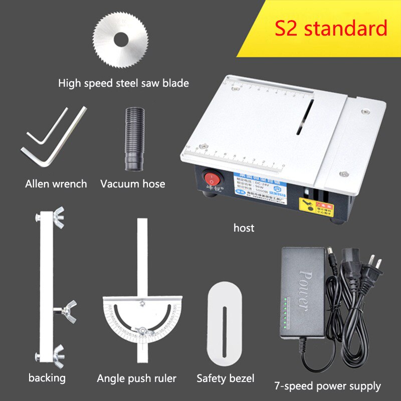 Small Table Saw Multifunctional Desktop Aluminum Alloy Wood Bamboo Stick Cutting Machine Handmade DIY Cutting Machine YZ