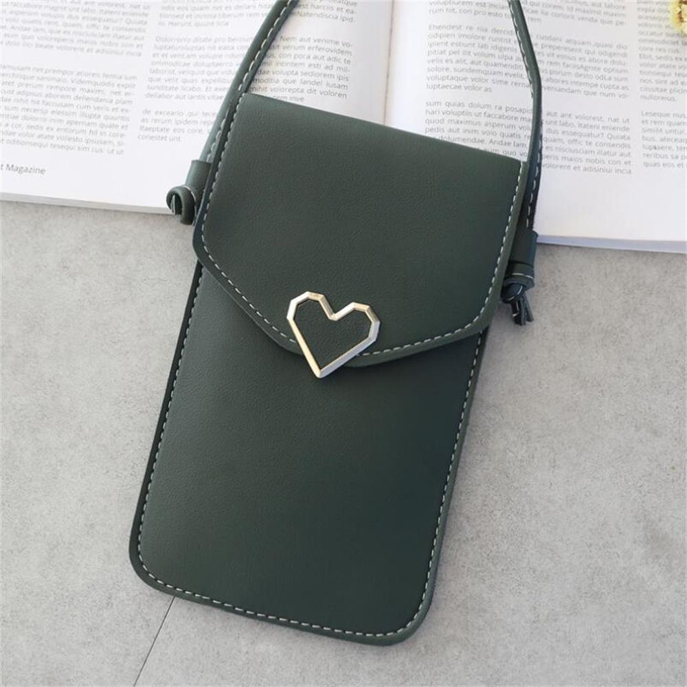 Touch Screen Mobile Phone Bag Womens Phone Bag Touchable Leather Change Bag Crossbody Mini Shoulder Bag Wallet