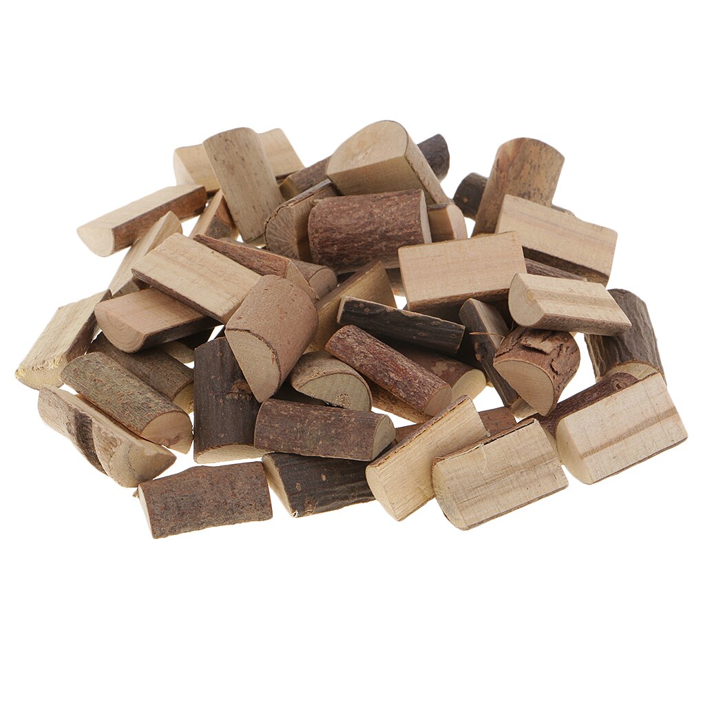 50x Half Cut Wood Log Slices Blocks for DIY Crafts Wedding Party Decoration