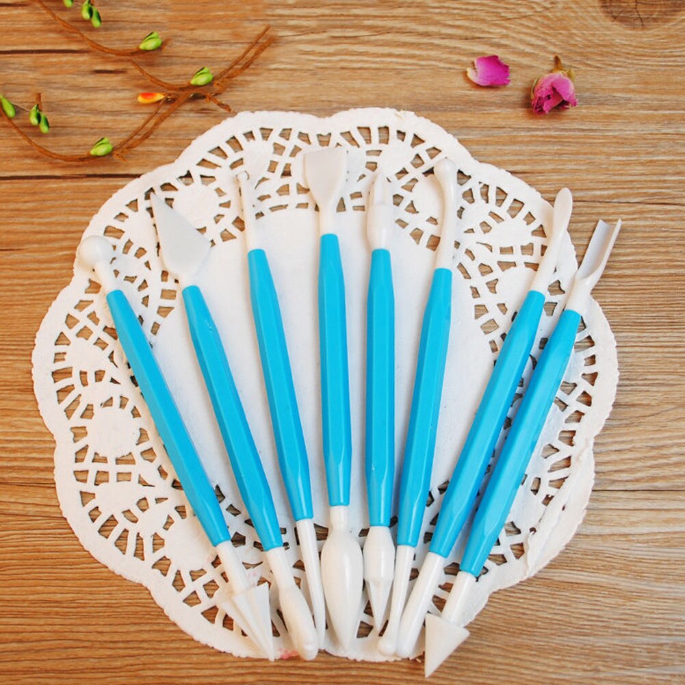 8 stuks Modelling Tool set Sugarcraft Fondant Icing Marsepein Cake Bloem DIY