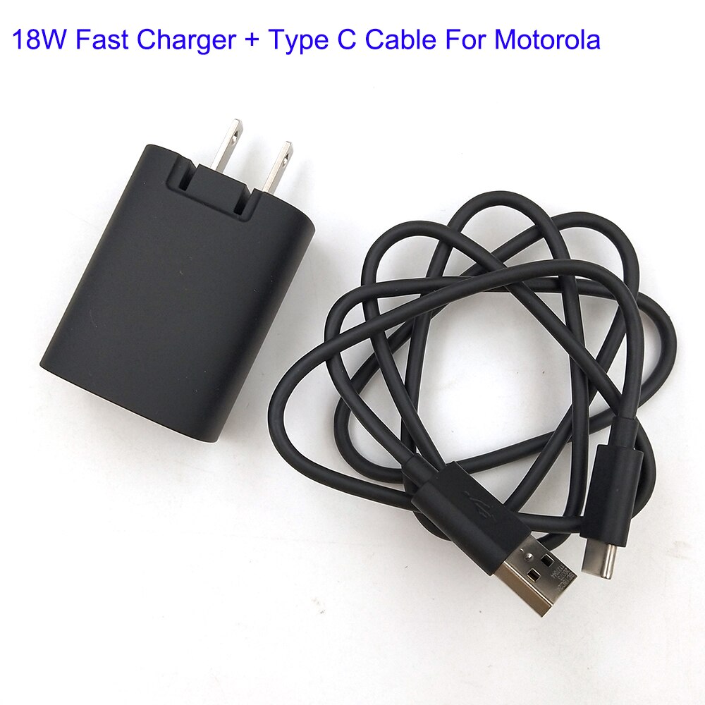 Voor moto edge  s 5g g plus snellader 18w us turbopower adapter 100cm type-c kabel voor motorola edge+/razr/g /g9 power /z4/x4