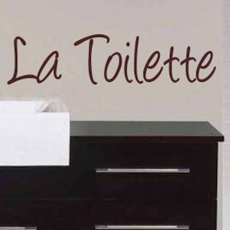 French Home Decoration -Toilet Entrance Sign sticker La Toilette Wall sticker quote decal for france home toilette decor
