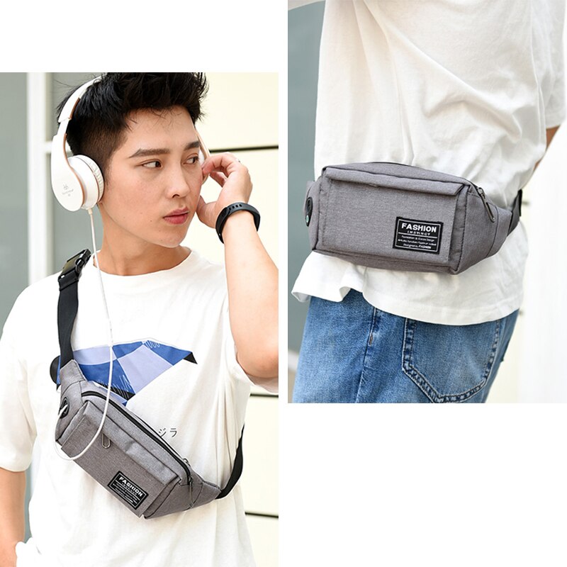 Imperméable à l'eau hommes bandoulière taille sacs en cours d'exécution Sport poitrine poche sac voyage Pack ceinture sac casque Plug épaule sac de messager