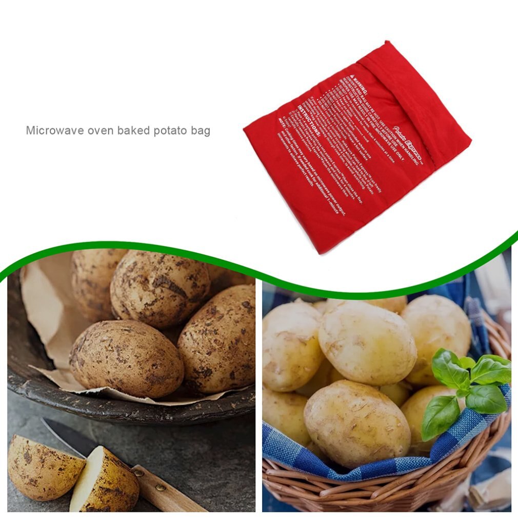 Mikroovn bage kartofler pose nem at tilberede damp lomme hurtig hurtig bagte kartofler ris lomme vaskbar komfur taske