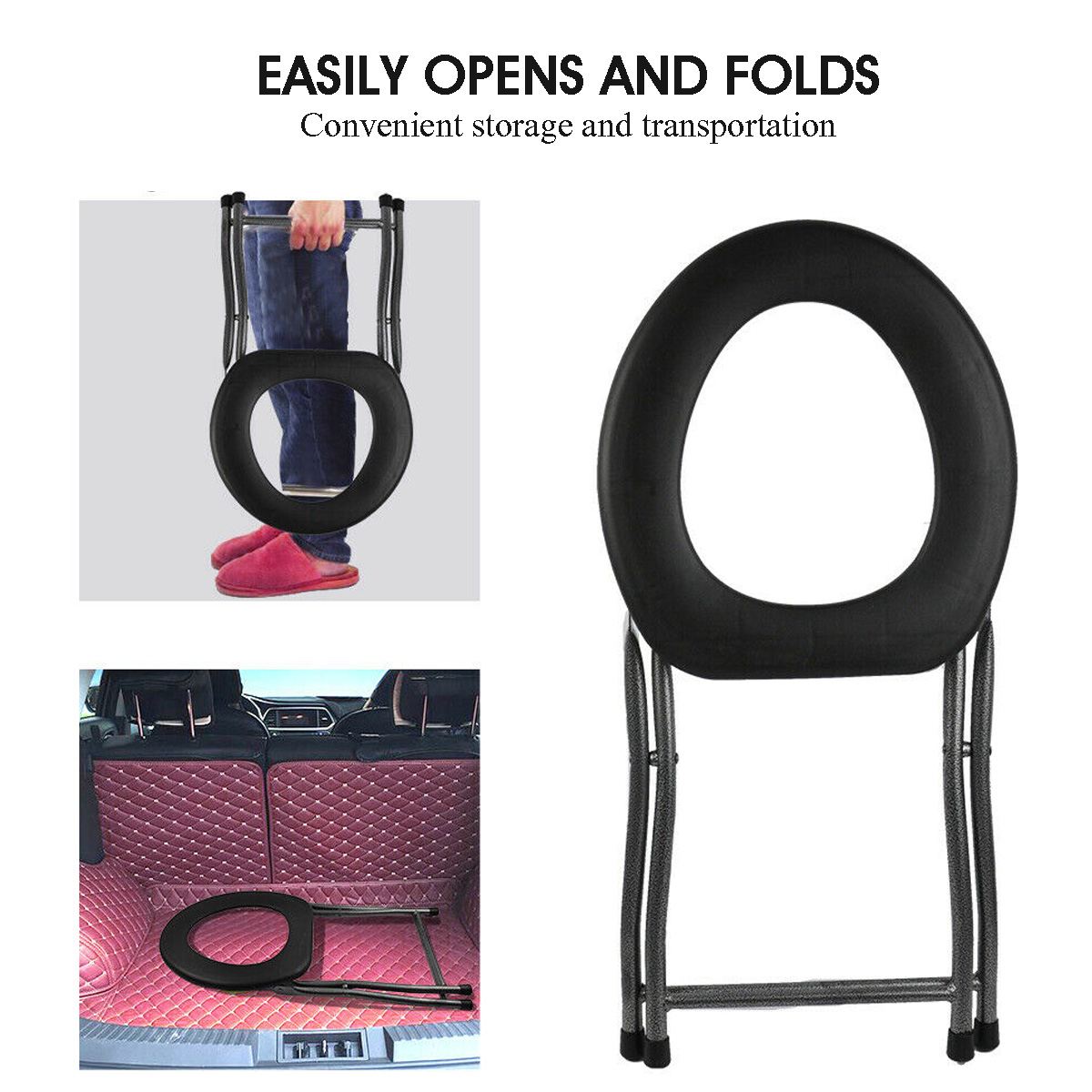 Elderly Commode Chair Portable Toilet Shower Chair Foldable Pregnant Woman Potty Stool Baby Toilet Training Seat Outdoor Fishing