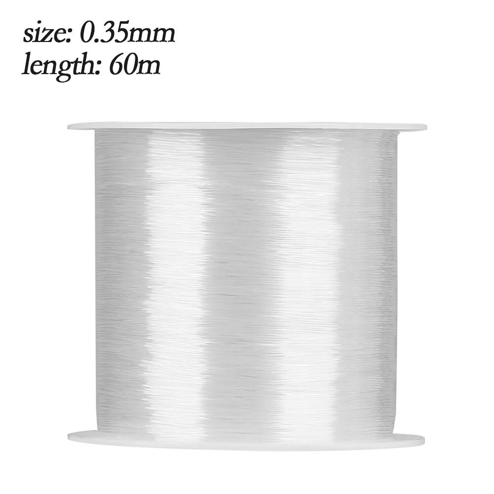 Fiskesnøre super power fiskesnøre wire pe nylon line stærk fisketråd krystal tråd monofilament lystfiskeri: 0.35mm -60m