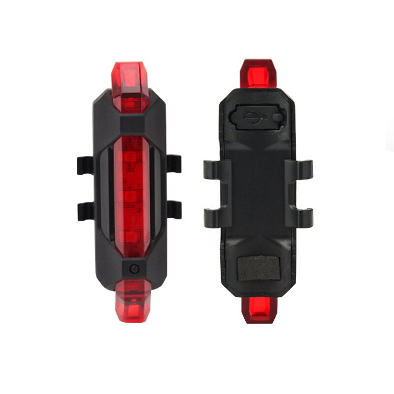 Fietslicht Fiets Fietsen Waterdichte Lithium Batterij Led Fiets Achterlicht Fietshelm Light Lamp Mount Fiets Accessoires: Rood