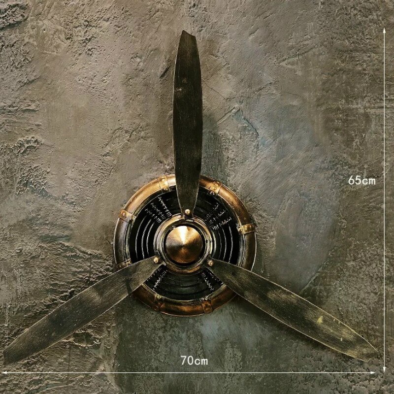 Vintage Industriële Stijl Decoraties Vliegtuig Propeller Ijzeren Muur Decoratie Bar Internet Cafe Hanger Wanddecoratie: Bronze
