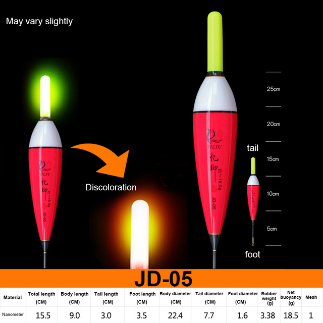 Flotteur lumineux à LED pour pêche de jour et de nuit, carpe, roche, haute sensibilité, éclairage électronique: 05