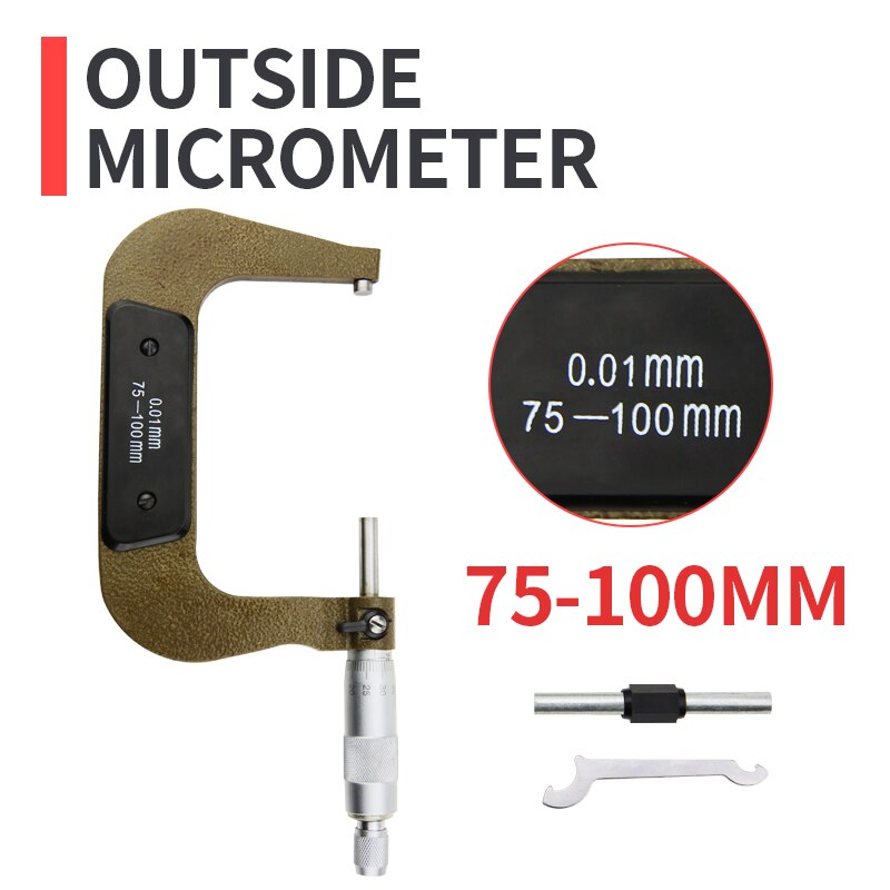 Outside Micrometer Internal Diameter Measuring Tool Cemented Carbide Gauge Metric Caliper Internal Diameter Gage Gauge Tools: 75-100mm Outside