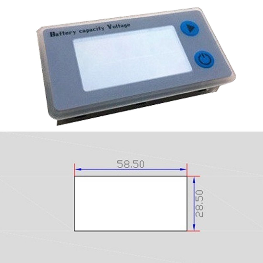 Digitale Voltmeter Voltage Tester Monitor Universele Lcd Auto Zuur Lood Lithium Batterij Capaciteit Indicator JS-C33 10-100V