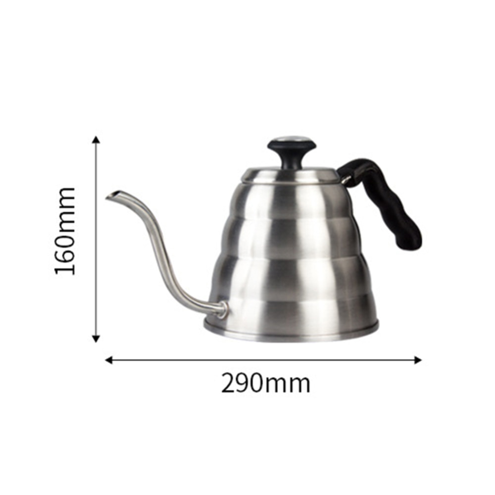 1200ML Premium Giet Over Koffie Waterkoker met voor Nauwkeurige Temperatuur Zwanenhals Thee Waterkoker Roestvrij Staal Thee Keuken Tool