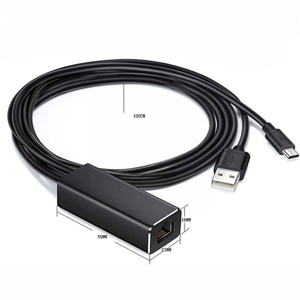 Ethernet Adapter For Chromecast USB 2.0 To RJ45 For Google Home Chromecast 2 1 Ultra Audio Fire TV Stick Micro USB Network I3M0