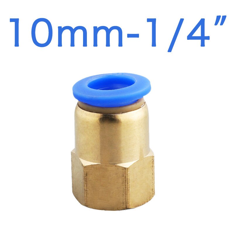 Slang 4mm 6mm 8mm 10mm 12mm pneumatiska kopplingar 1/8 '' 1/4 '' 3/8 '' 1/2 '' invändig tryckgänga för anslutning av luftrör: Pcf 10-02