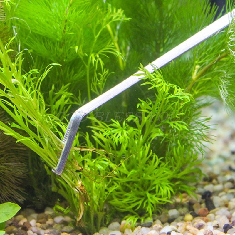 Pinzas 3 en 1 para acuario, plantas acuáticas vivas, mango largo, tijeras de corte, juego de herramientas,