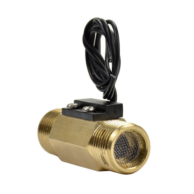 USM-FS21TA Flow Sensor Switch Reed Switch Brass Magnetic Sensor Switch 1.5-12L/Min 250V DC 70W 2 Wire Saier Sensor