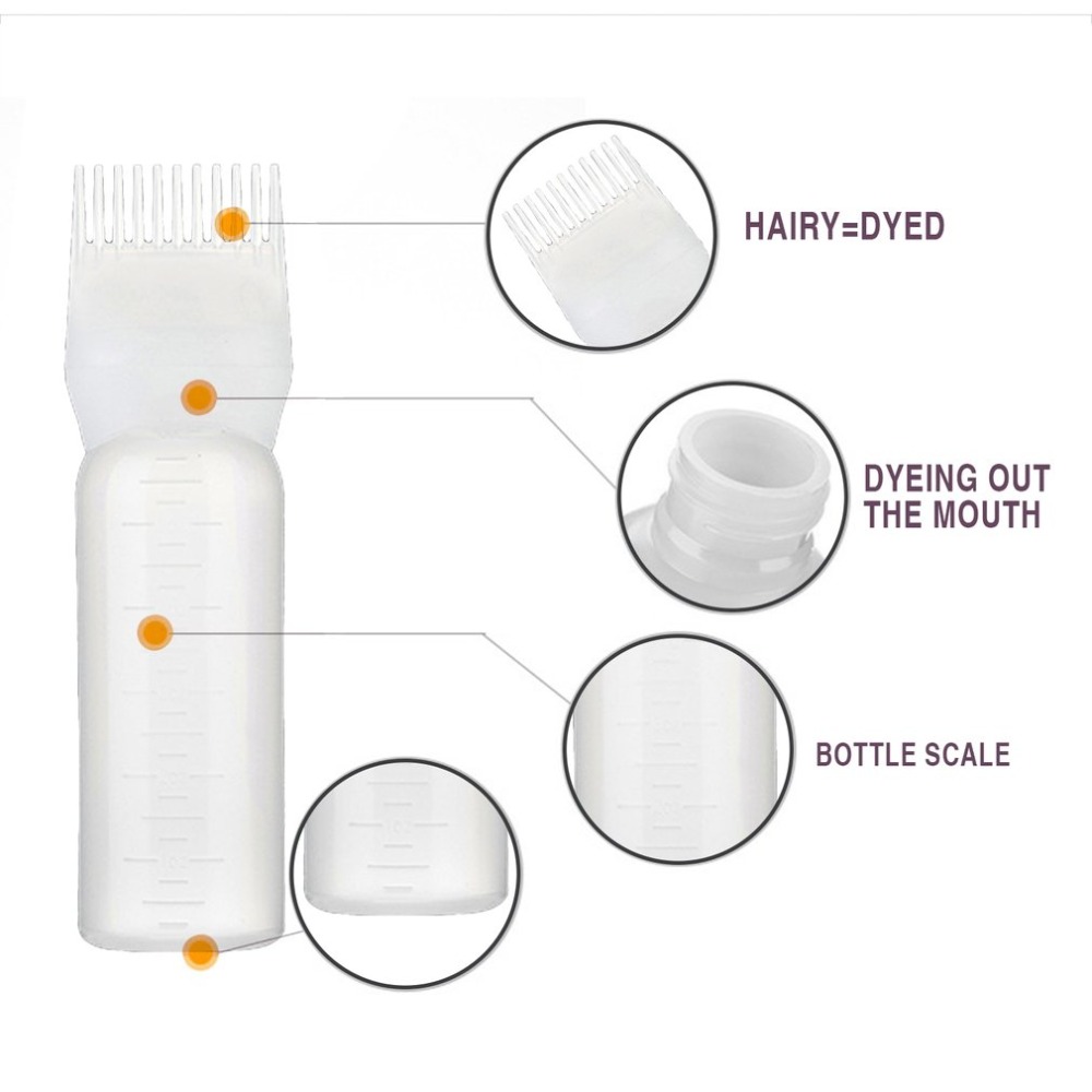 120ml cheveux colorant bouteilles applicateur peigne brosse distributeur Kit échelle presser bouteille cheveux Solon maison coloration teinture utiliser