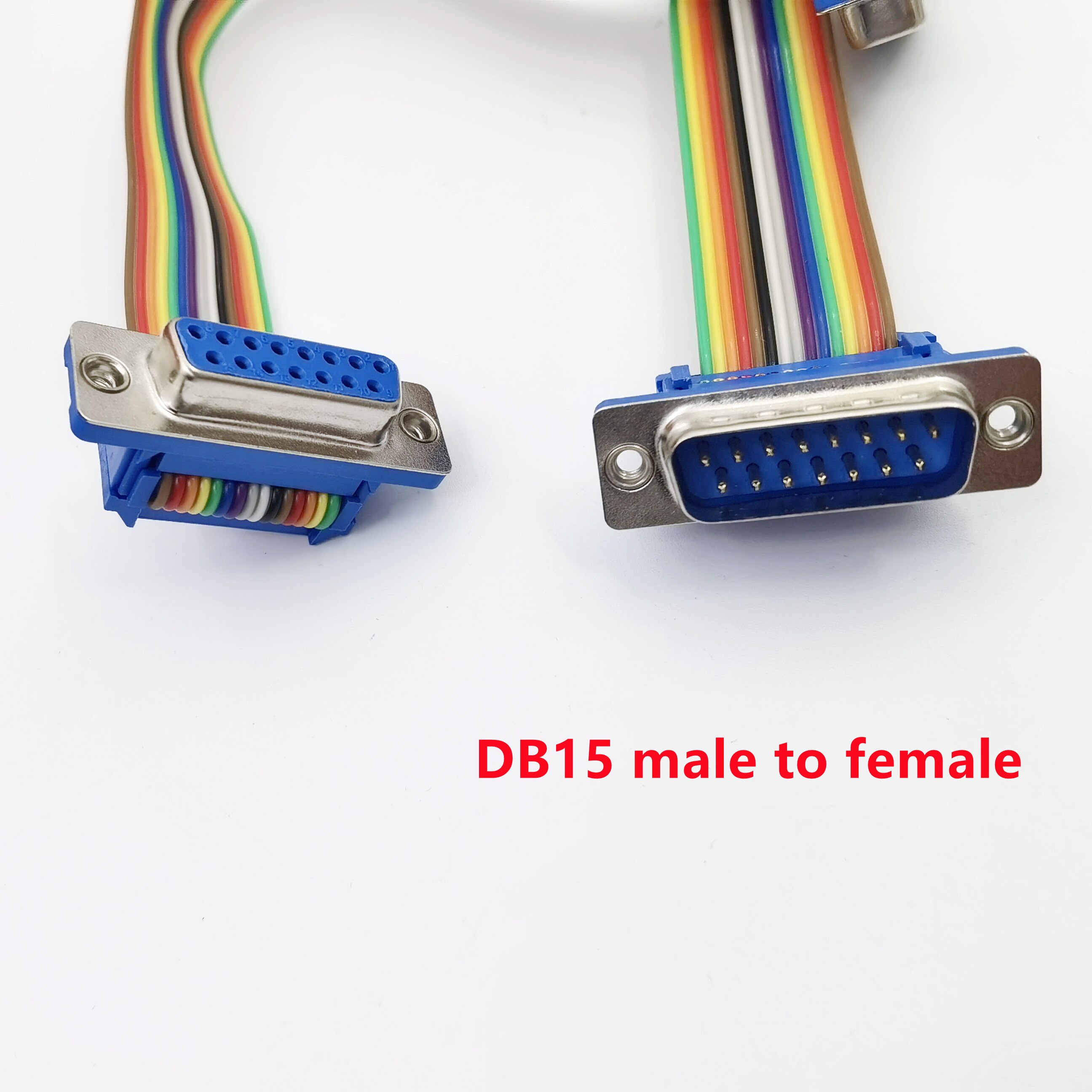 Connecteur de câble DB15 mâle à femelle/mâle à mâle/femelle/femelle, câble d&#39;extension de port série d-sub, 1 pièce, 20CM 50CM 1M: 1M / Male to female
