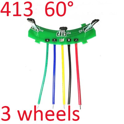 2 pces brushless dc motor hall sensor,3144/41f/43f/413 hall elemets com placa e cabo para 2-rodas/3-wheels veículos elétricos: 413 60 3wheel