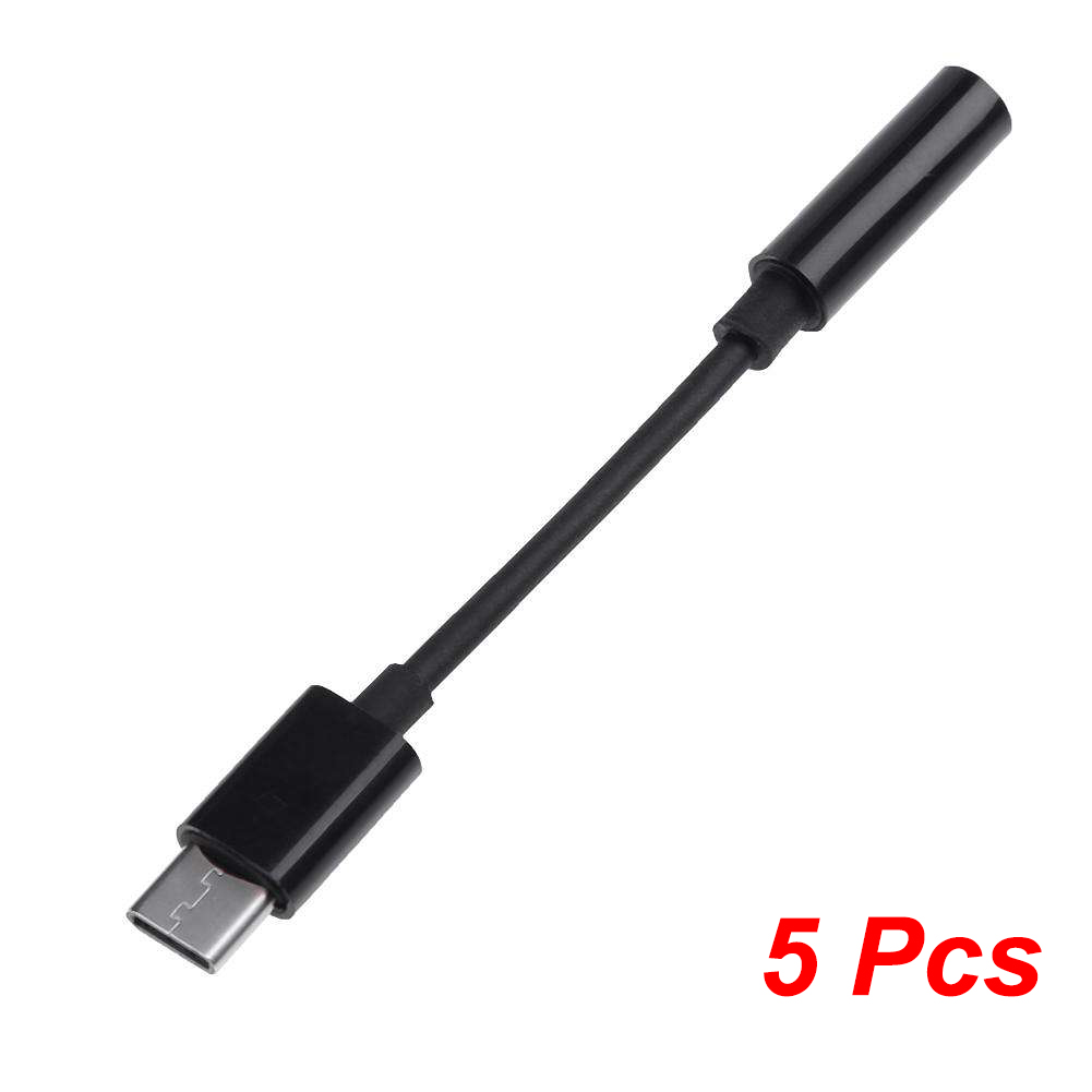 USB Type C To 3.5mm Aux Adapter Type-c 3.5mm Jack Audio Cable Connector Earphones Cable Audio Converter Headphones Accessories: Orange