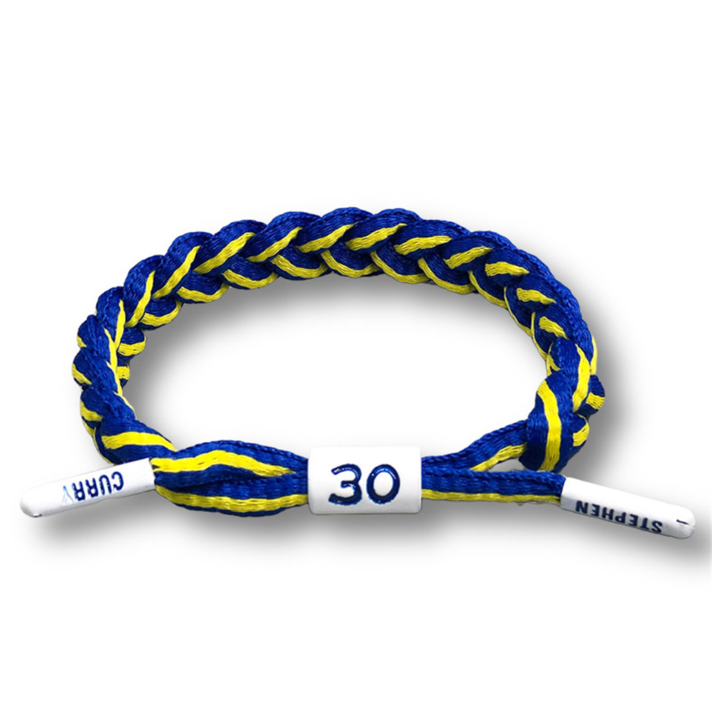 Basketball Player Number Braided Rope Bracelet Baseball Football Volleyball Sport Bangles for Men Adjustable Wristbands: Vermeil