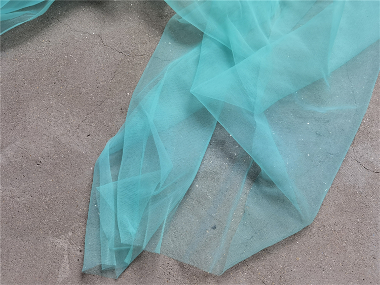 Stretch Mesh Tule Stof Groen En Blauw Diy Achtergrond Gordijn Sjaal Hoofdtooi Sluier Rokken Trouwjurk Stof: S / MULTI