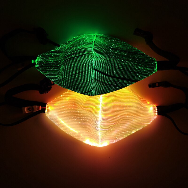 Led light up ansiktsmask 7 färglampor usb uppladdningsbar glödande lysande mask för dansfest festival maskerad  b2 csh