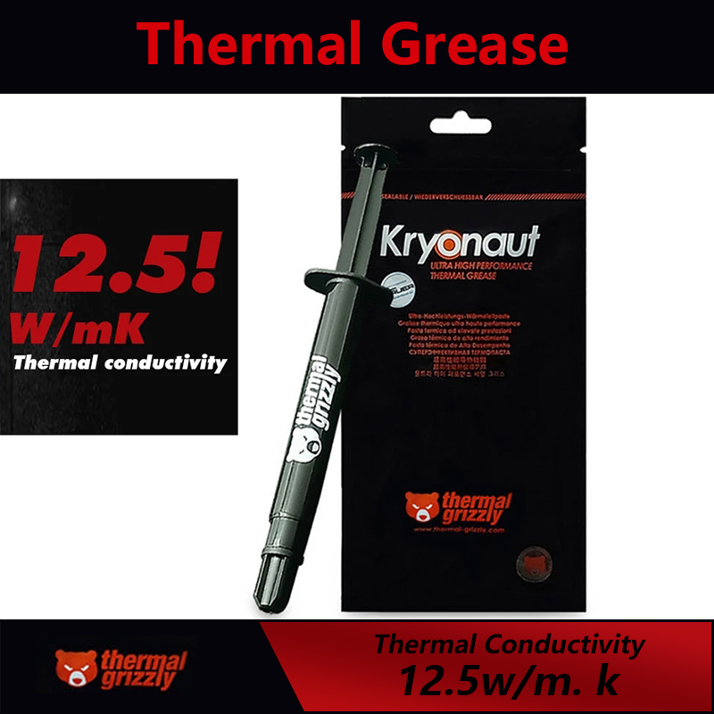 Thermal Grizzly Kryonaut 12.5W/mk CPU/GPU computer cooler AMD Intel processor silicone grease thermal paste 1g/5.5g/11g