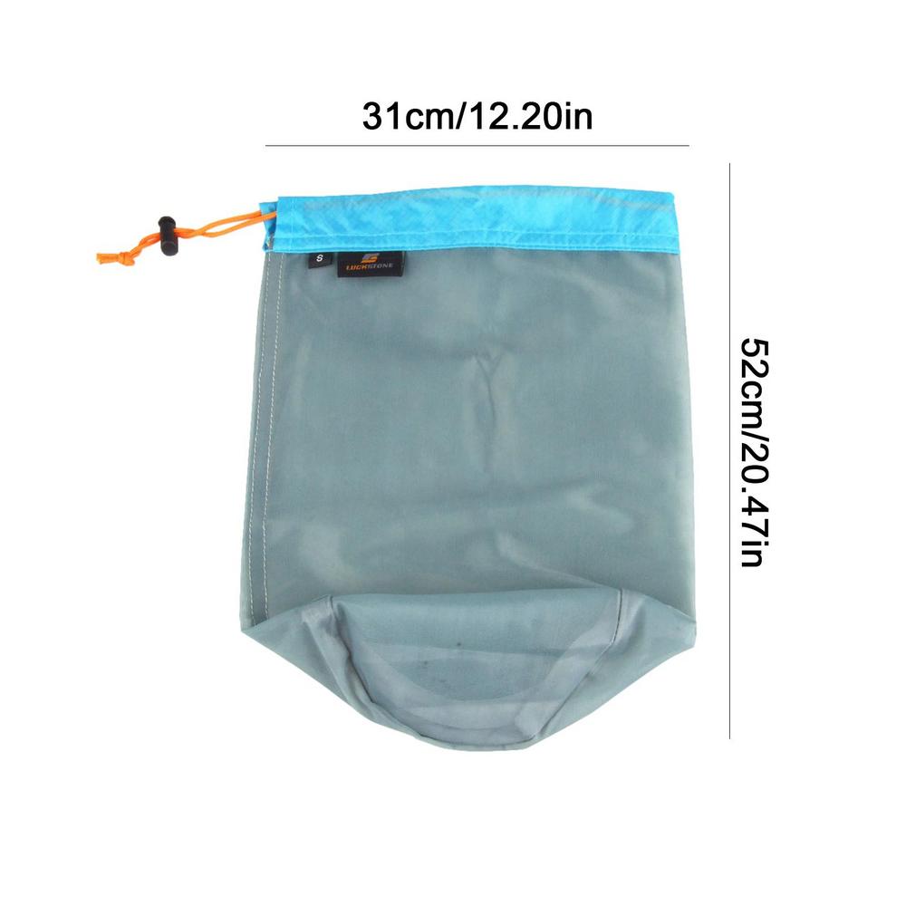 Kleine Netz-Wäschebeutel, Sack mit verschließbarem Kordelzug, Wäschekorb, Waschbarer Wäschesack für Reisen, Sport, Schlafsäle: Marine Blau